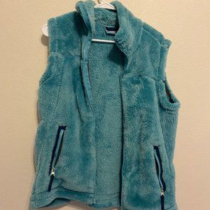 Fuzzy blue vest